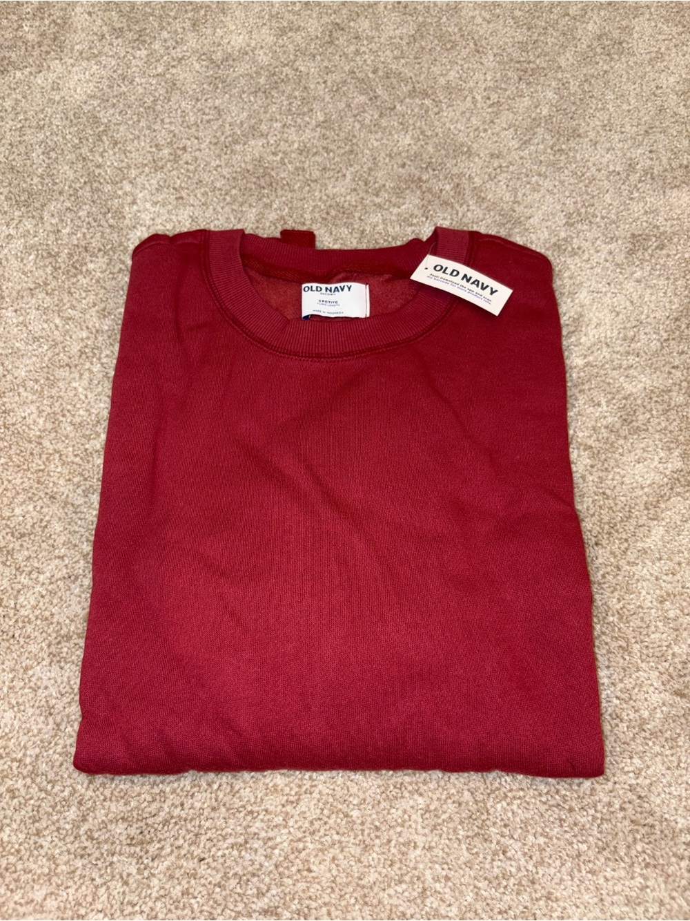 Old Navy women’s Crewneck Sweater in Deep Red